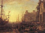 Claude Lorrain Port with Villa Medici Sweden oil painting artist